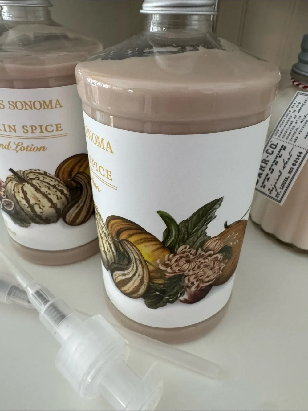 NWT Set/2 Williams Sonoma ~Pumpkin Spice~ Hand Lotion Set